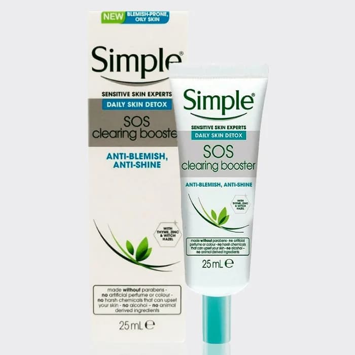 ژل ضد جوش اورژانسی سیمپل مدل Simple Anti-Blemish Anti-Shine SOS Clearing Booster — تصویر ۲