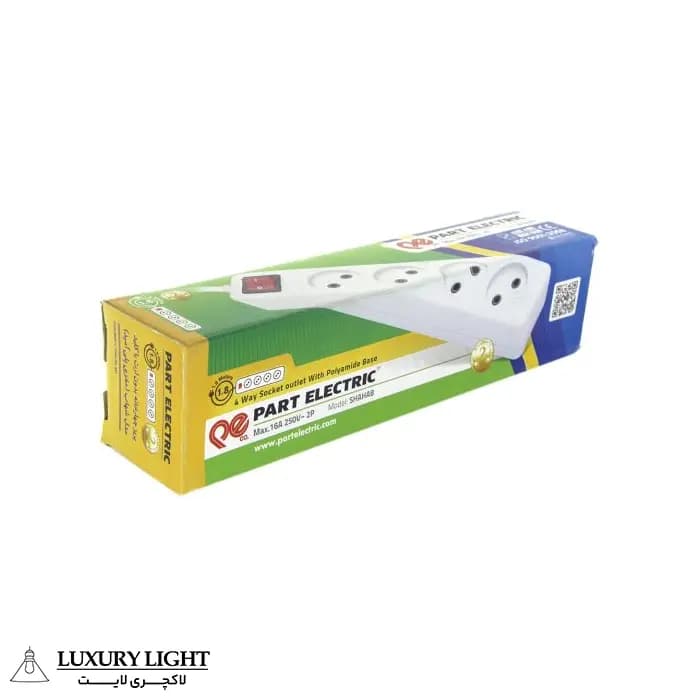 چند راهی برق 4 خانه پارت الکتریک کابل 3 متری مدل شهاب کد 652 — تصویر ۸