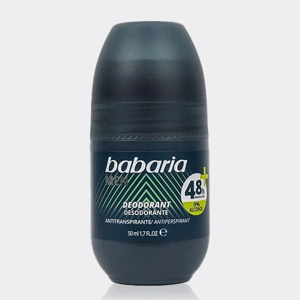 رول دئودرانت 48 ساعته مردانه باباریا مدل babaria Men Deodorant Antiperspirant 0% alcohol — تصویر ۲