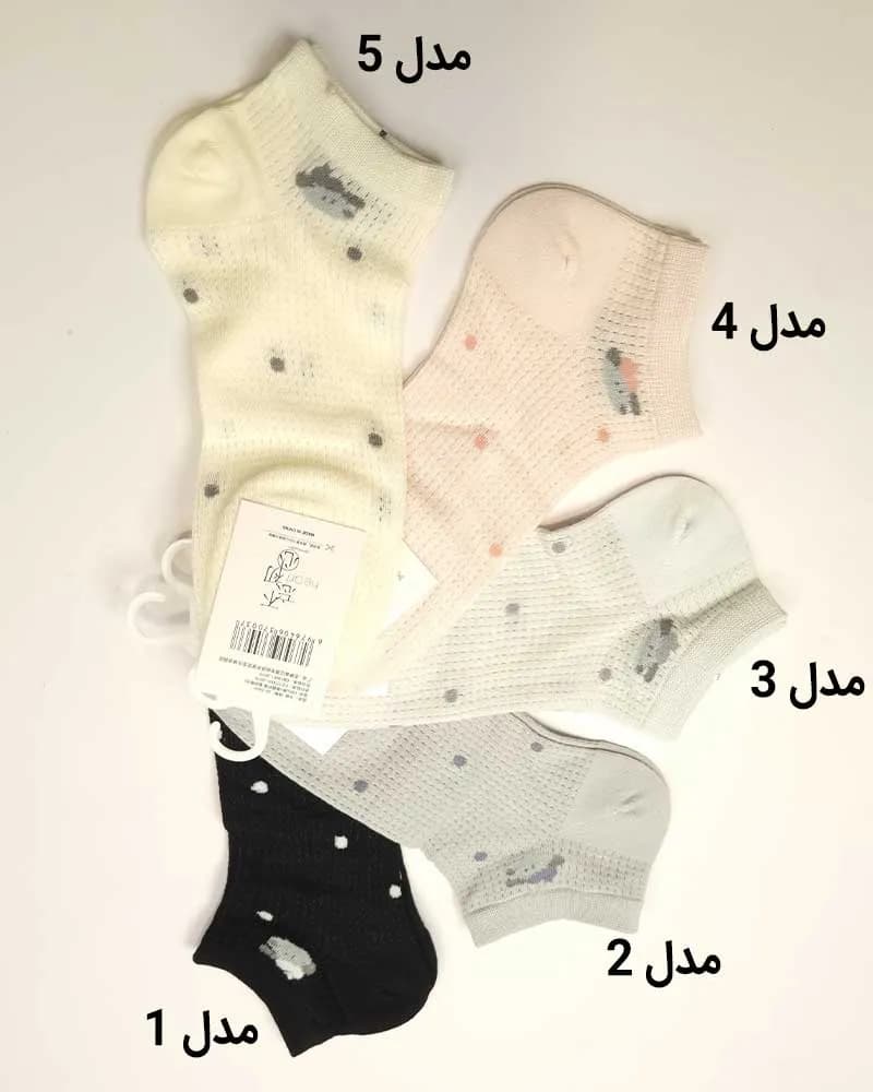 جوراب زنانه مچی فلورا شکلک‌دار — تصویر ۲