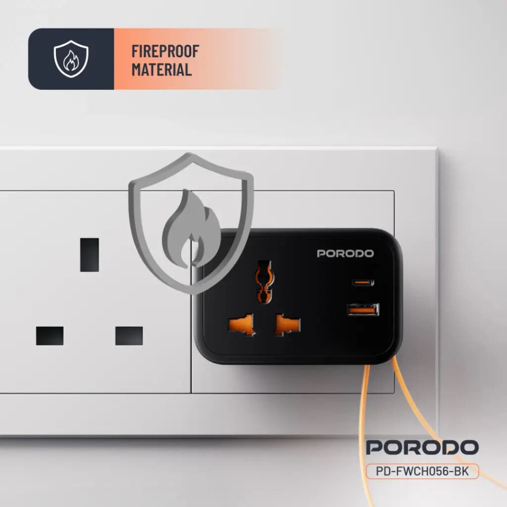 چندراهی یونیورسال پرودو مدل Porodo wall socket FWC056 — تصویر ۳