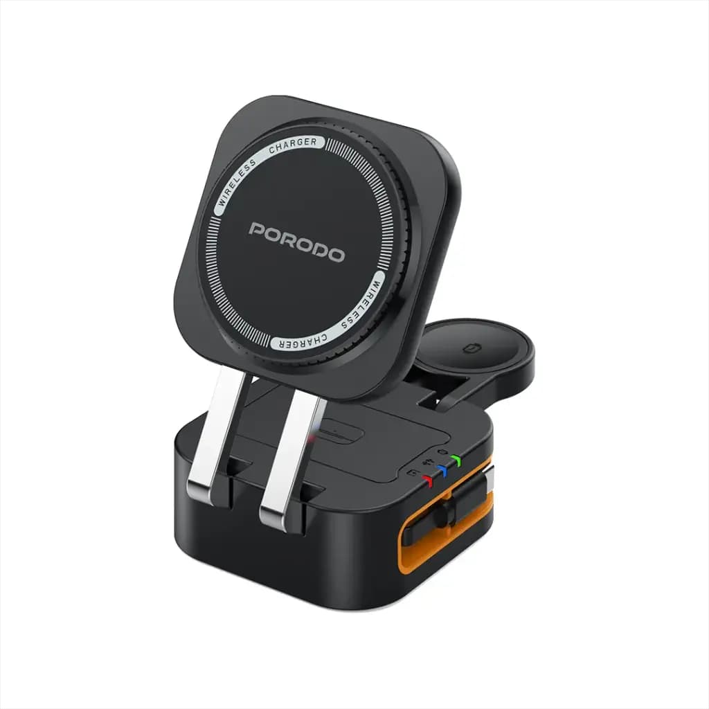 استند شارژ وایرلس مگ سیف تاشو سه کاره پرودو Porodo Pocket Sized PD-FWC061