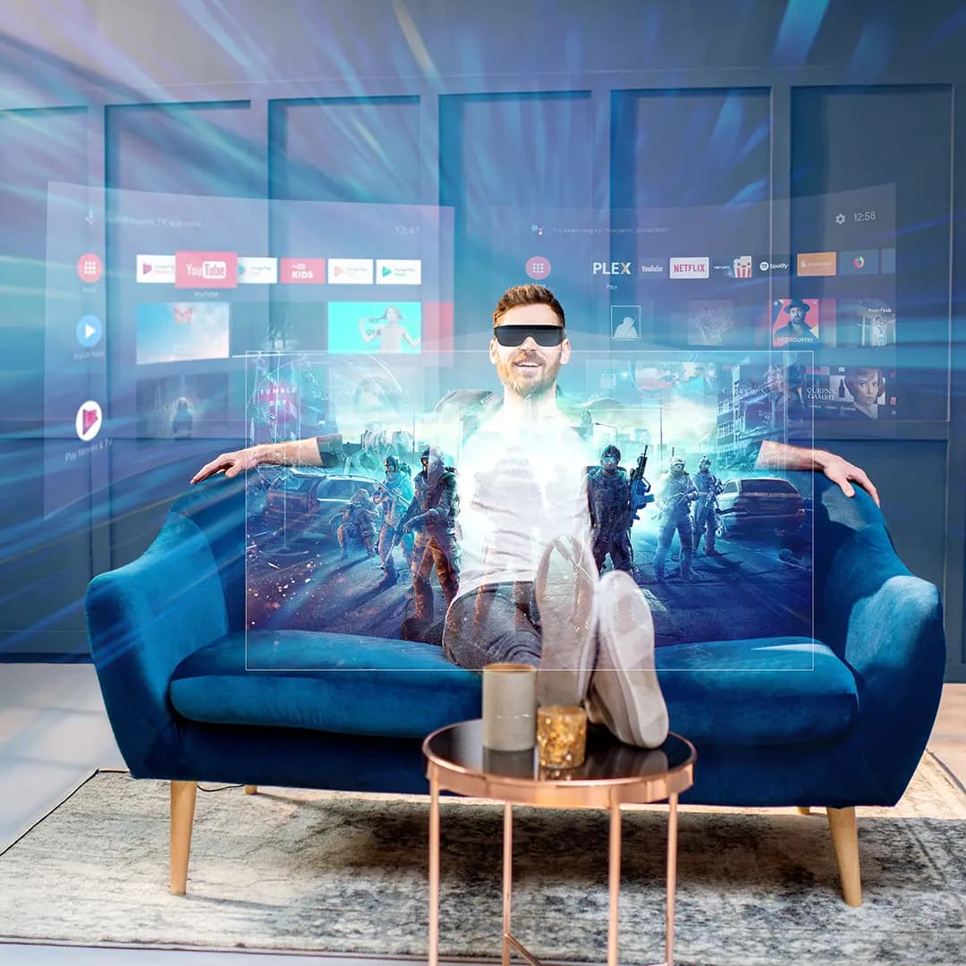 عینک هوشمند پاورولوژی Powerology 2/3D Ultra AR Movie Glass 1080P 120 — تصویر ۷