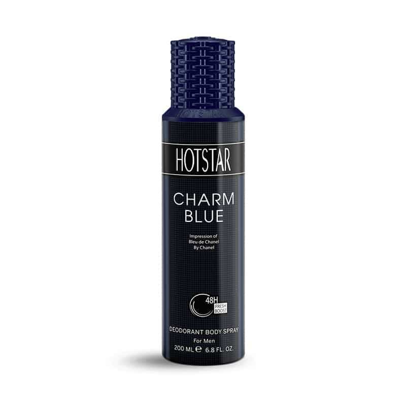 اسپری بدن مردانه هات استار Charm Blue حجم 200 میلی لیتر — تصویر ۲