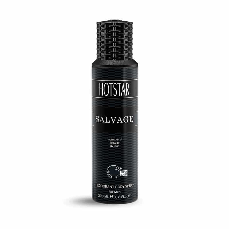 اسپری بدن مردانه بدن مردانه سالویج Salvage هات استار حجم 200 میلی لیتر