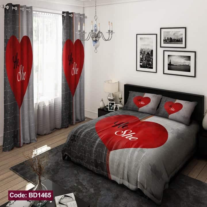 روتختی عاشقانه طرح قلب کد BD1465 — تصویر ۲