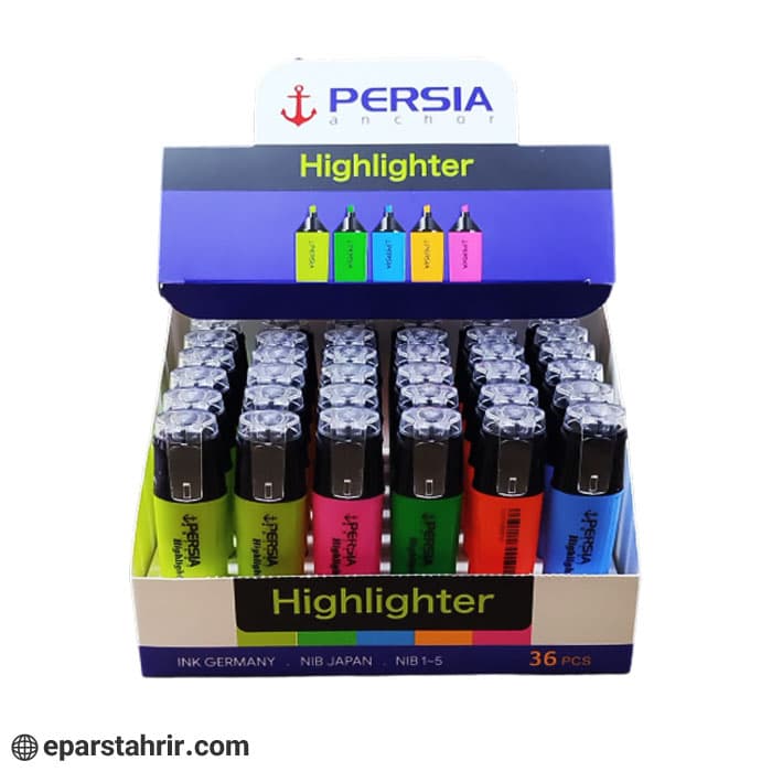 ماژیک هایلایتر پرشیا (بسته 36 عددی)