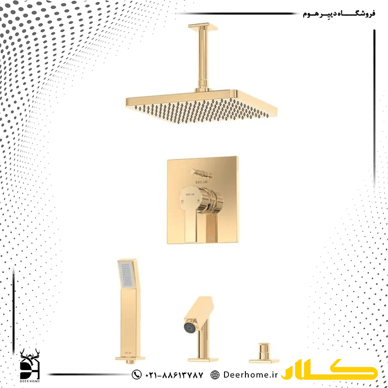 شیر حمام توکار کلار مدل فلت کلاسیک تیپ 5 — تصویر ۱۱