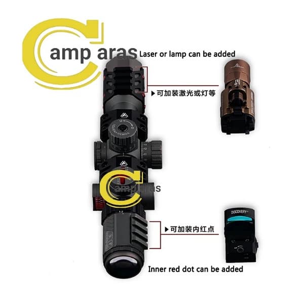 دوربین تفنگ بادی دیسکاوری WG 1.2-6x24IRAI 30mm اورجینال — تصویر ۳