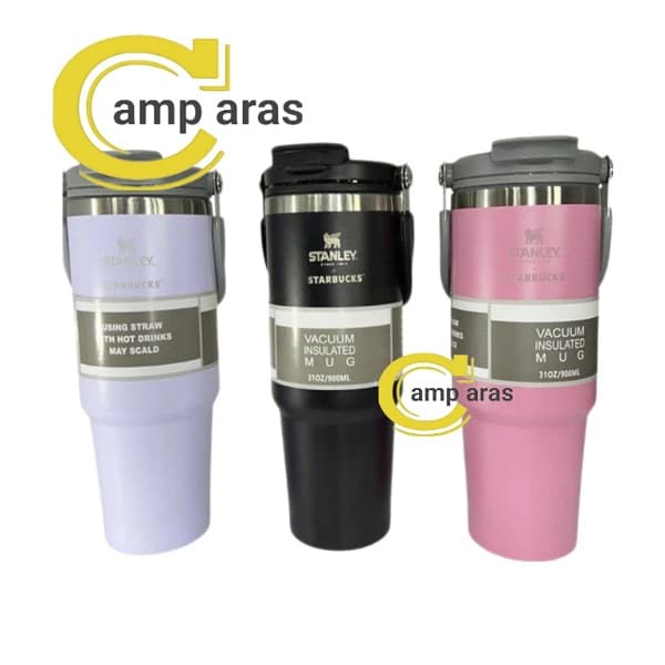 ماگ استیل دوجداره 304 استنلی 900 میلی Stanley دسته دار — تصویر ۸