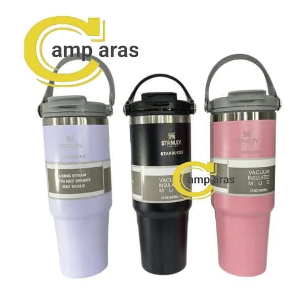 ماگ استیل دوجداره 304 استنلی 900 میلی Stanley دسته دار — تصویر ۷