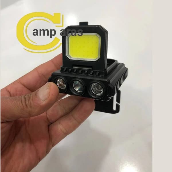 چراغ پیشانی شارژی سنسوردار 4 لامپ LY-801S XPE COB — تصویر ۲