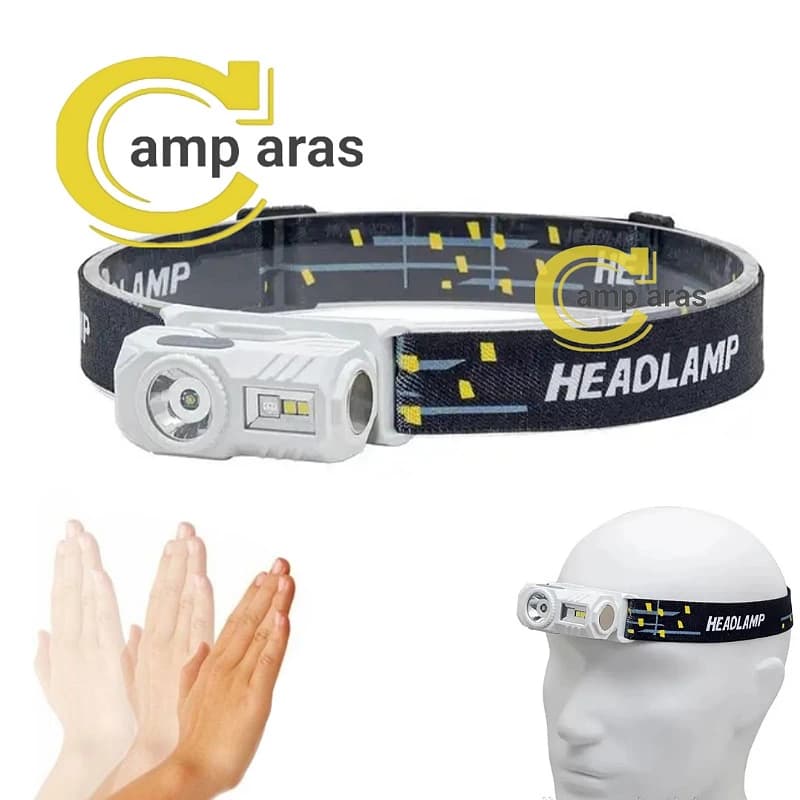 هدلایت پیشانی سنسوردار HEADLAMP LED XPE COB آهنربایی حرفه ای — تصویر ۹