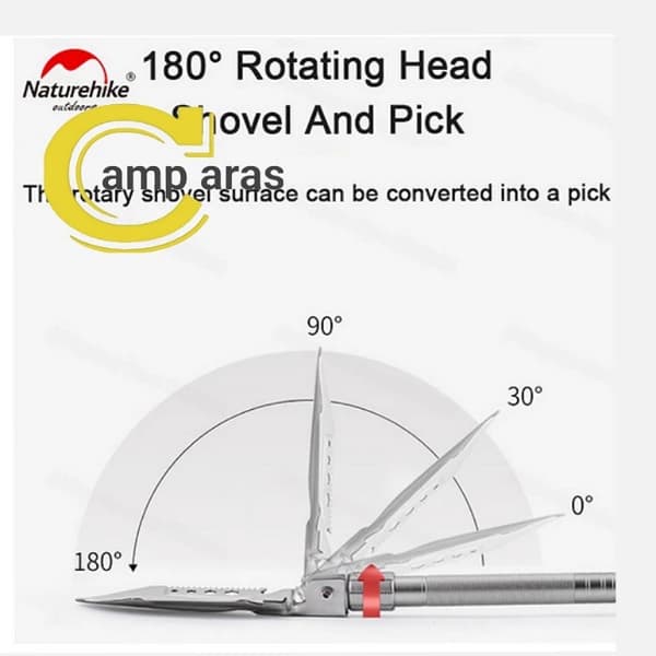 بیل تاشو آفرود کمپینگ نیچرهایک Shovel NH20GJ002 اصل — تصویر ۸