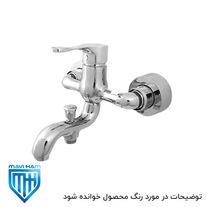 شیر حمام تپس مدل بارسا سفید طلایی — تصویر ۲