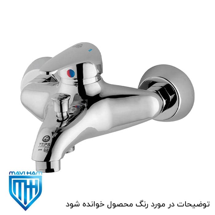 شیر حمام تپس مدل سارا سفید طلایی — تصویر ۲
