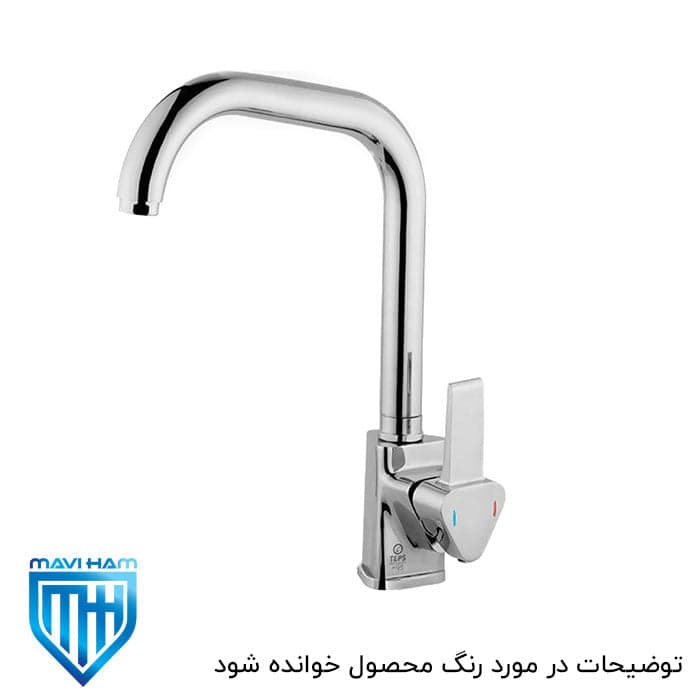 شیر ظرفشویی تپس مدل برمودا سفید طلایی — تصویر ۲