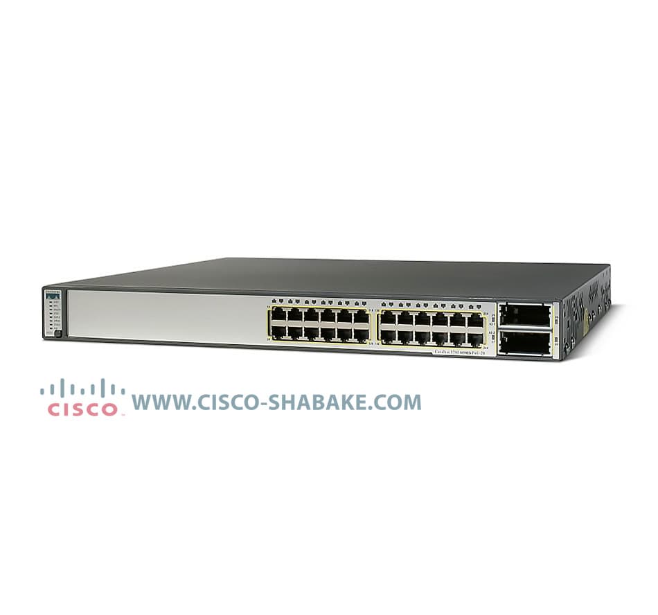 سوئیچ 24 پورت سیسکو با ماژول WS-C3750E-24TD-S 10G — تصویر ۲