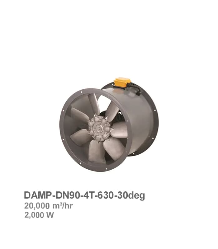 فن آکسیال سیلندری دمنده مدل DAMP-KN70-4T-630-35deg — تصویر ۲