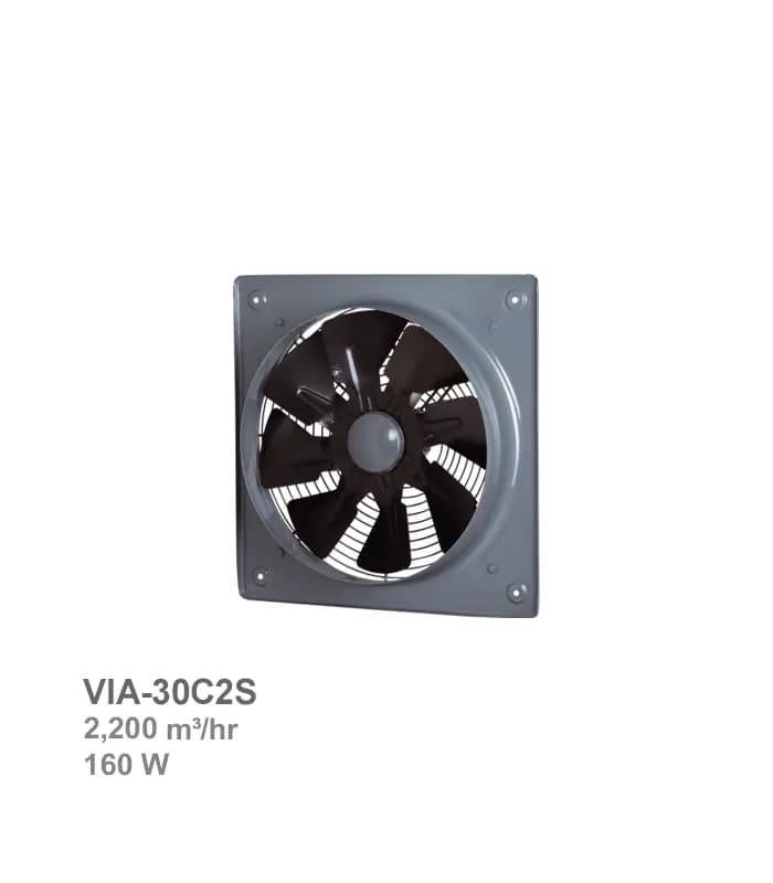 هواکش صنعتی فلزی با پروانه فلزی دمنده مدل VIA-30C2S — تصویر ۴