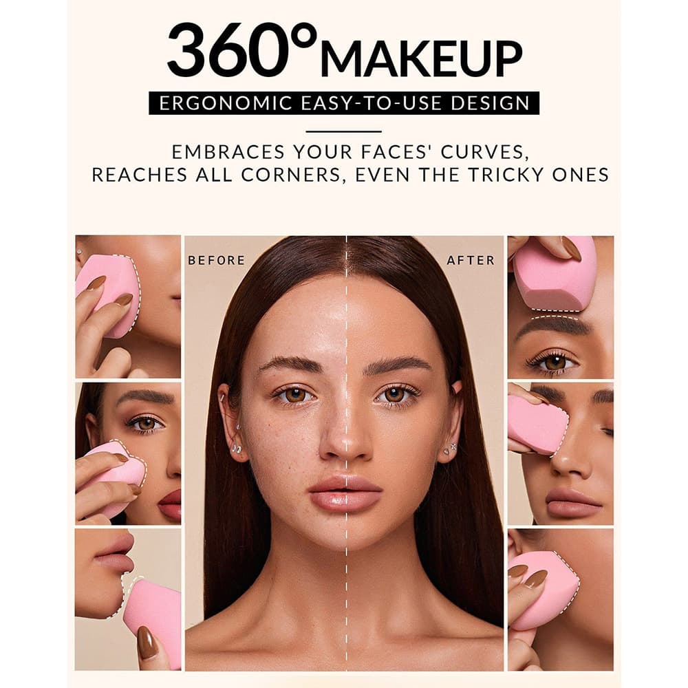 پد و بلندر آرایشی چند کاره شیگلم به همراه قاب محافظ Sheglam Multi Faceted MakeUp Sponge — تصویر ۴