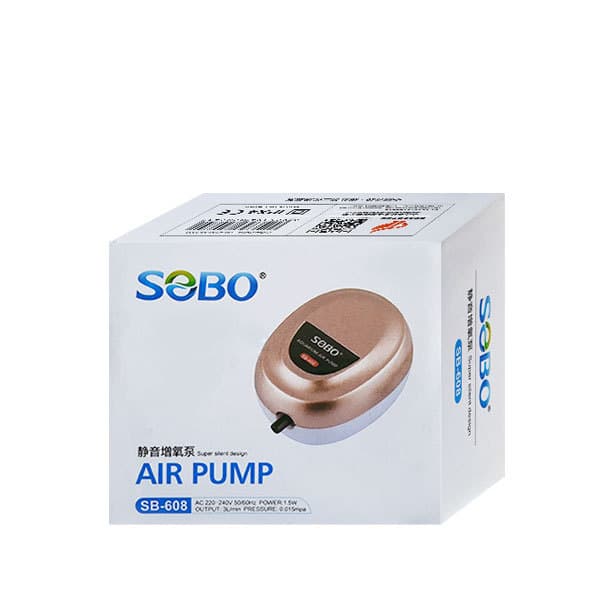 پمپ هوا بی صدا تک خروجی سوبو SOBO SB-608 — تصویر ۳