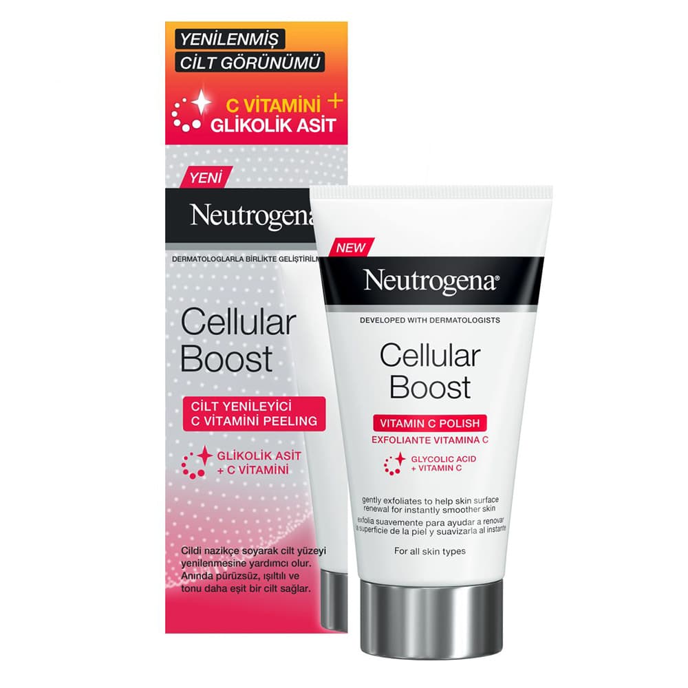 کرم لایه بردار ویتامین C سلولار بوست نیتروژنا نوتروژینا Neutrogena Cellular Boost Vittamine C Polish Cream 75ml — تصویر ۲