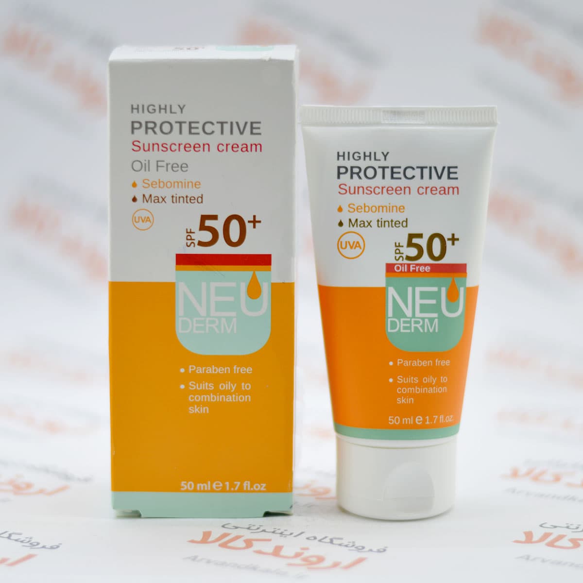 کرم ضد آفتاب رنگی نئودرم Neuderm مدل Max Tinted)Dry Skin)