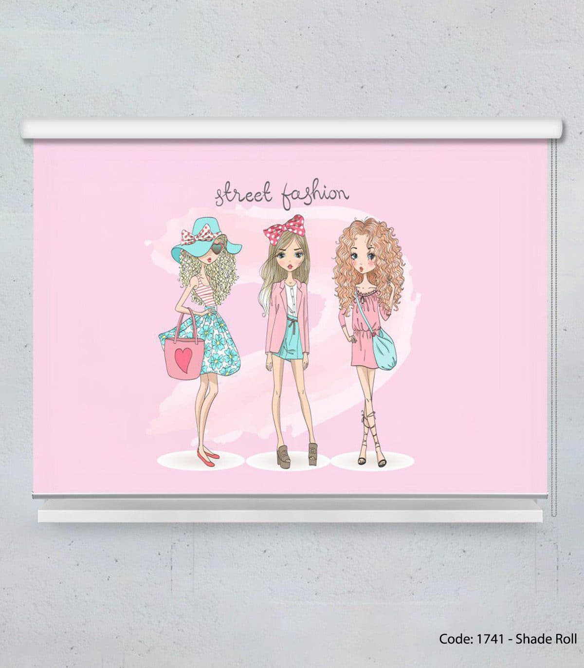 پرده شیدرول اتاق نوجوان مدل STREET FASHION