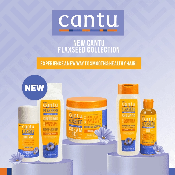 شامپو بدون سولفات لایه بردار شی باتر با بذر کتان موهای فر کانتو Cantu Sulfate-Free Exfoloating with Flaxseed Oil & Shea Butter Shampoo 400ml — تصویر ۴