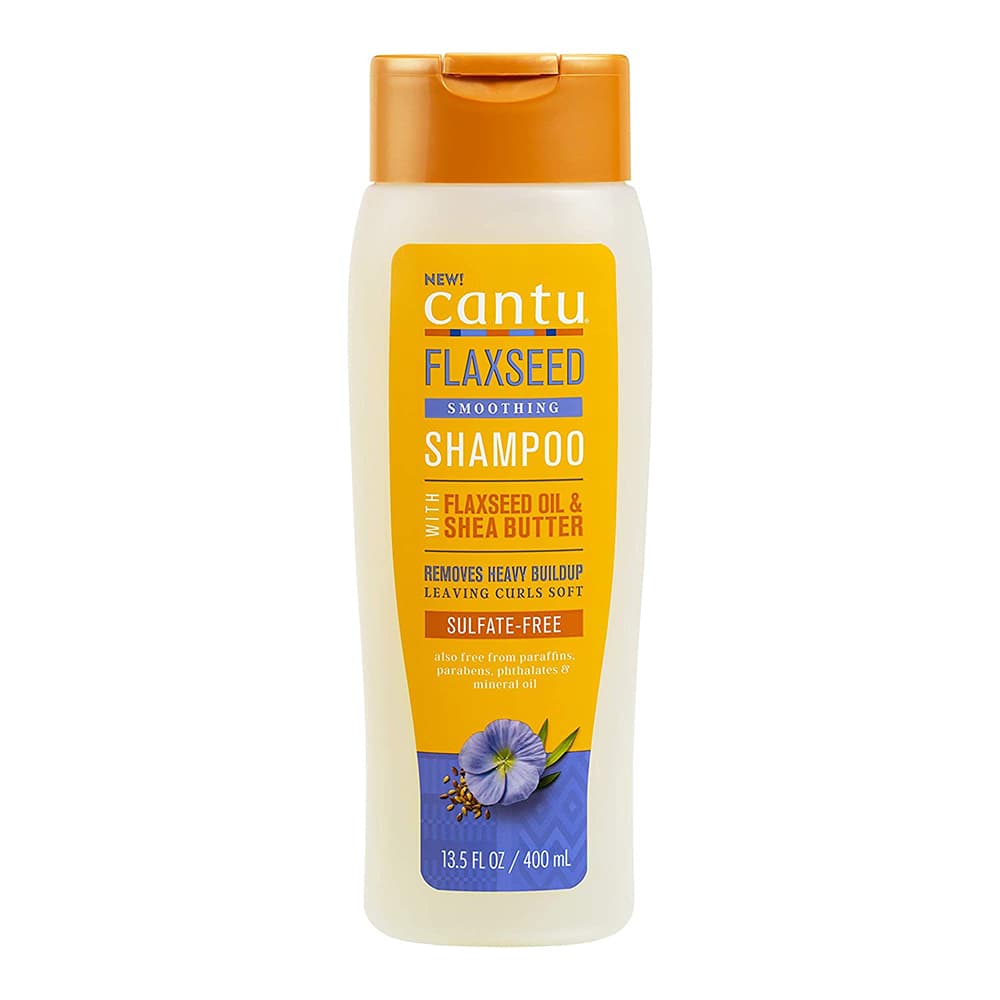 شامپو بدون سولفات لایه بردار شی باتر با بذر کتان موهای فر کانتو Cantu Sulfate-Free Exfoloating with Flaxseed Oil & Shea Butter Shampoo 400ml — تصویر ۵