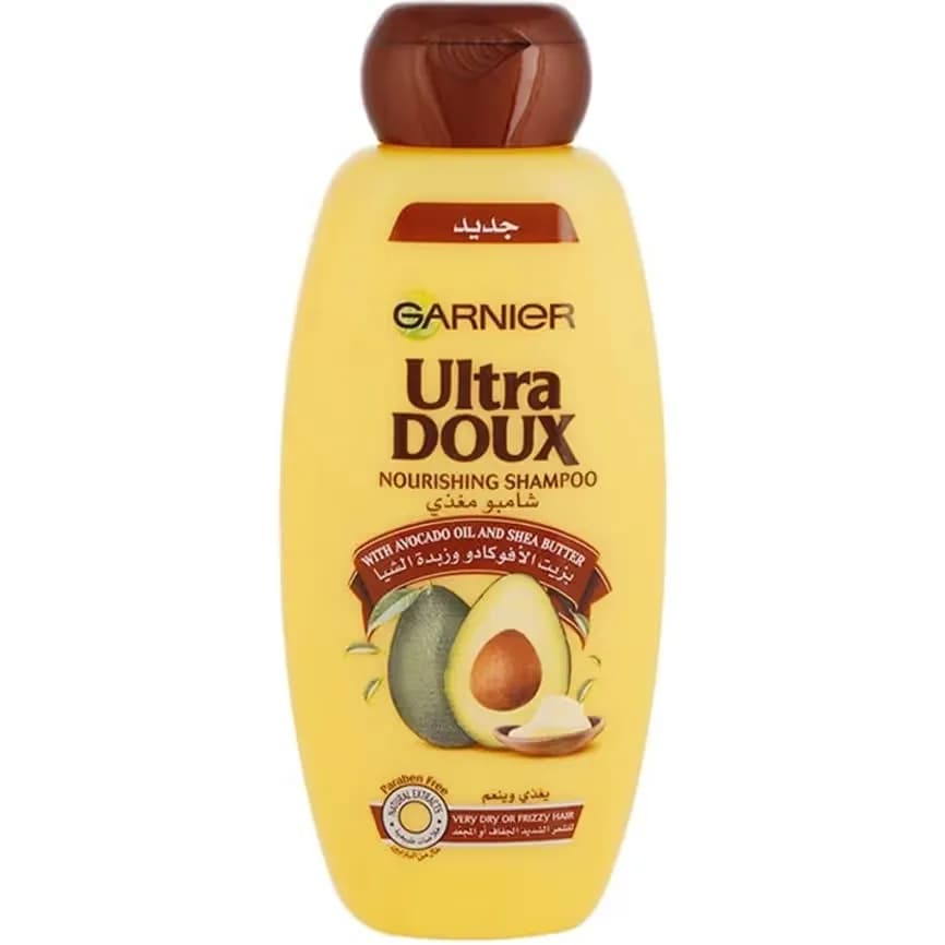 شامپو مغذی آووکادو و شی باتر گارنیر گارنیه Garnier Ultra Doux Avocado Oil & Shea Butter Nourishing Shampoo 400ml — تصویر ۳