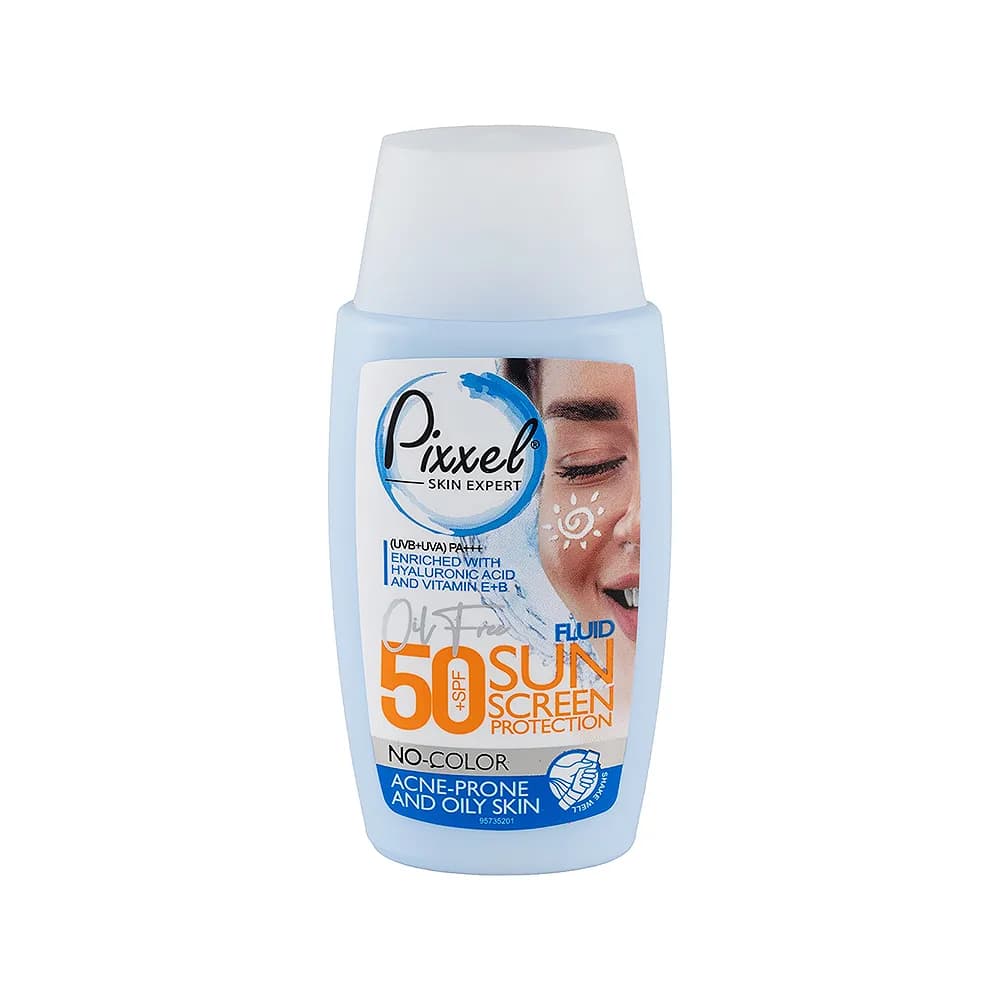 کرم ضد آفتاب بدون رنگ مناسب پوست های چرب، جوش دار و مختلط با SPF 50 پیکسل — تصویر ۵