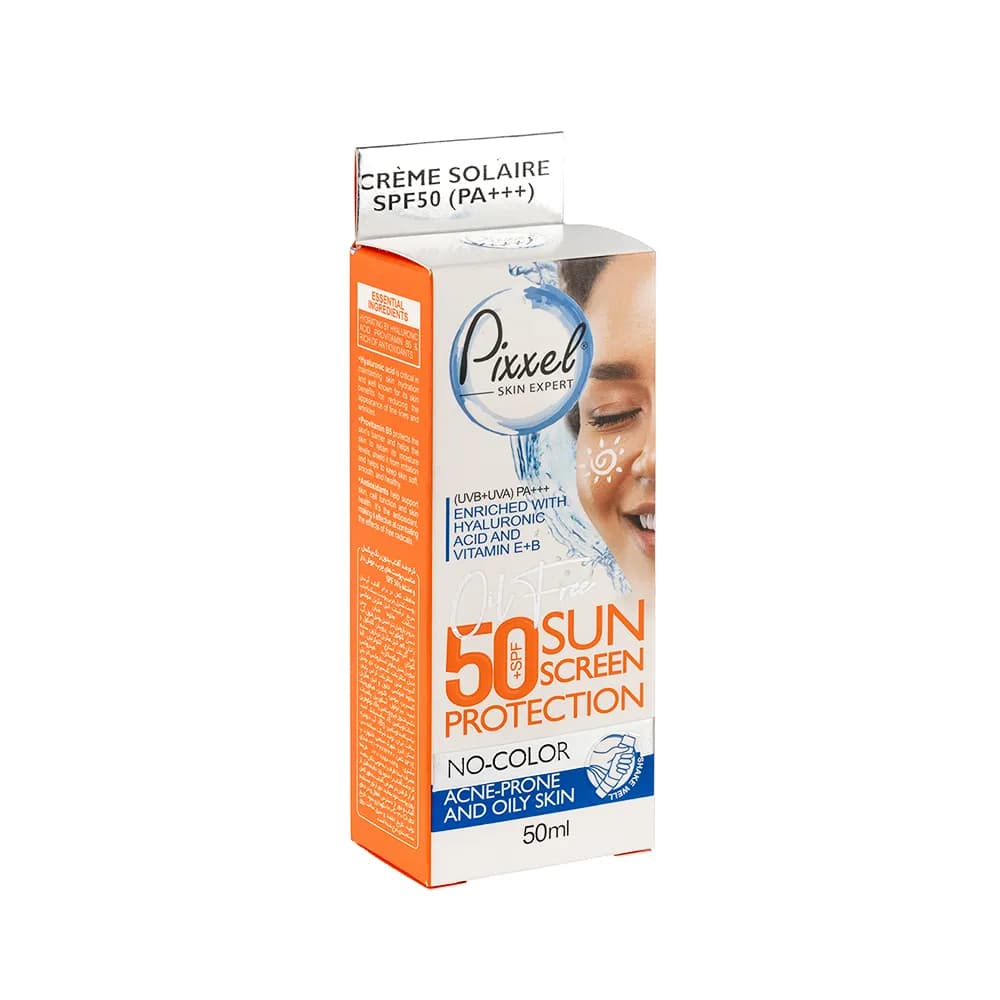 کرم ضد آفتاب بدون رنگ مناسب پوست های چرب، جوش دار و مختلط با SPF 50 پیکسل — تصویر ۷