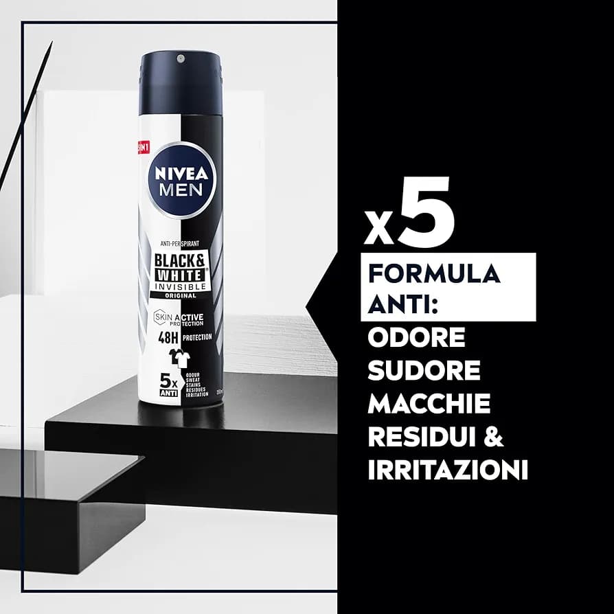 اسپری مردانه نیوا Nivea سری Black & white مدل 150ml)Fresh) — تصویر ۸
