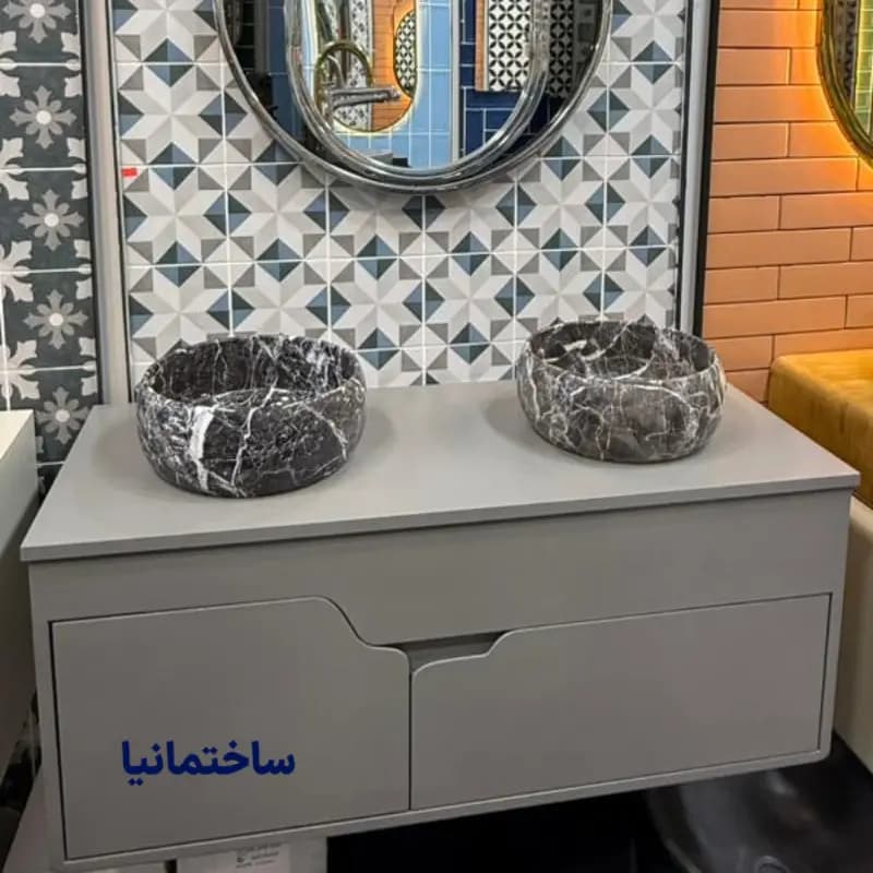کابین روشویی مدل نایکی Nike | طراحی مدرن با بدنه PVC ضدآب و رنگ دلخواه — تصویر ۶