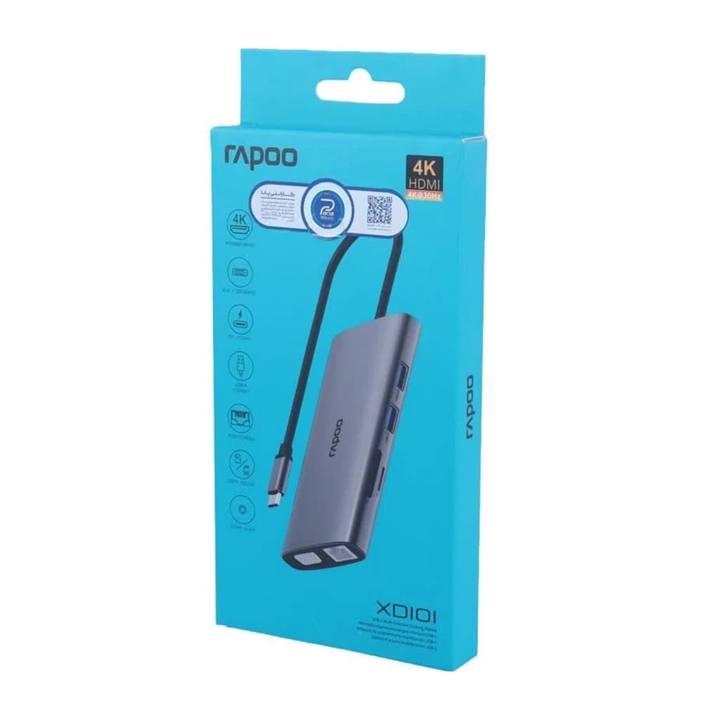 هاب 10 پورت TYPE-C رپو مدل RAPOO XD101 | دنیاکامپیوتر — تصویر ۷