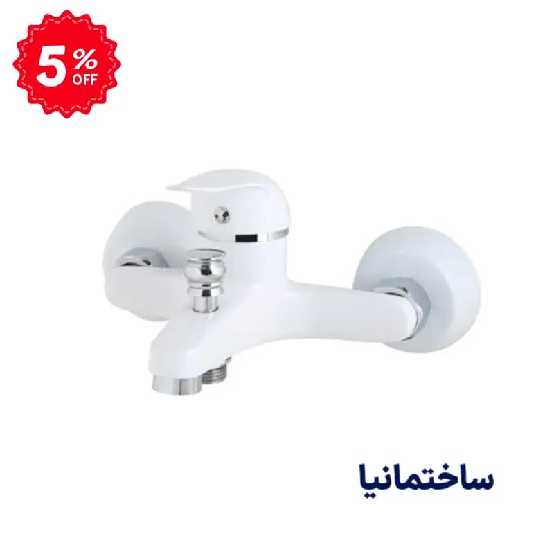 شیر حمام آلفا سفید PADRA | مدل ALFA با طراحی یکدست و کیفیت بالا