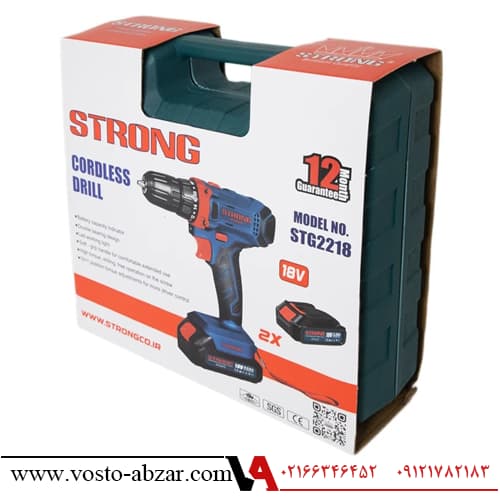 دریل شارژی 18 ولت دو سرعته استرانگ مدل STG2218 — تصویر ۲