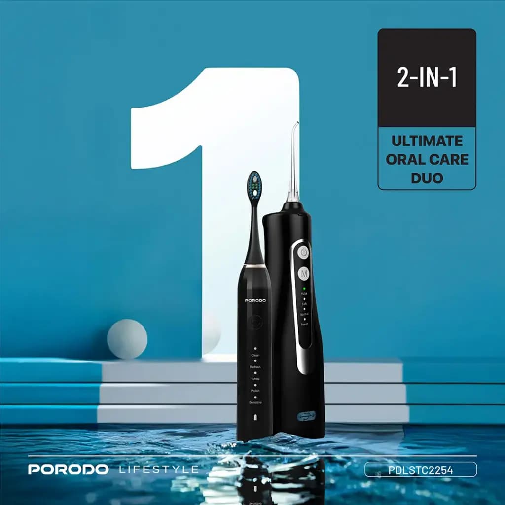 ست مسواک برقی و دستگاه دهانشویه پرودو مدل ULTIMATE ORAL CARE — تصویر ۶