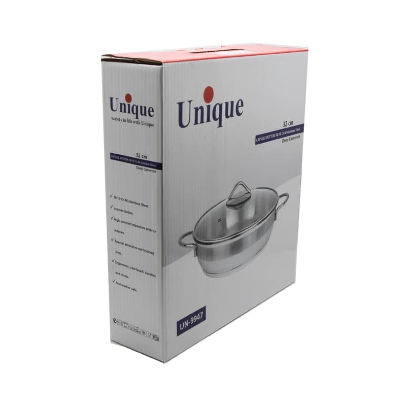 تابه استیل درب دار یونیک کد 9947 سایز 32 — تصویر ۸