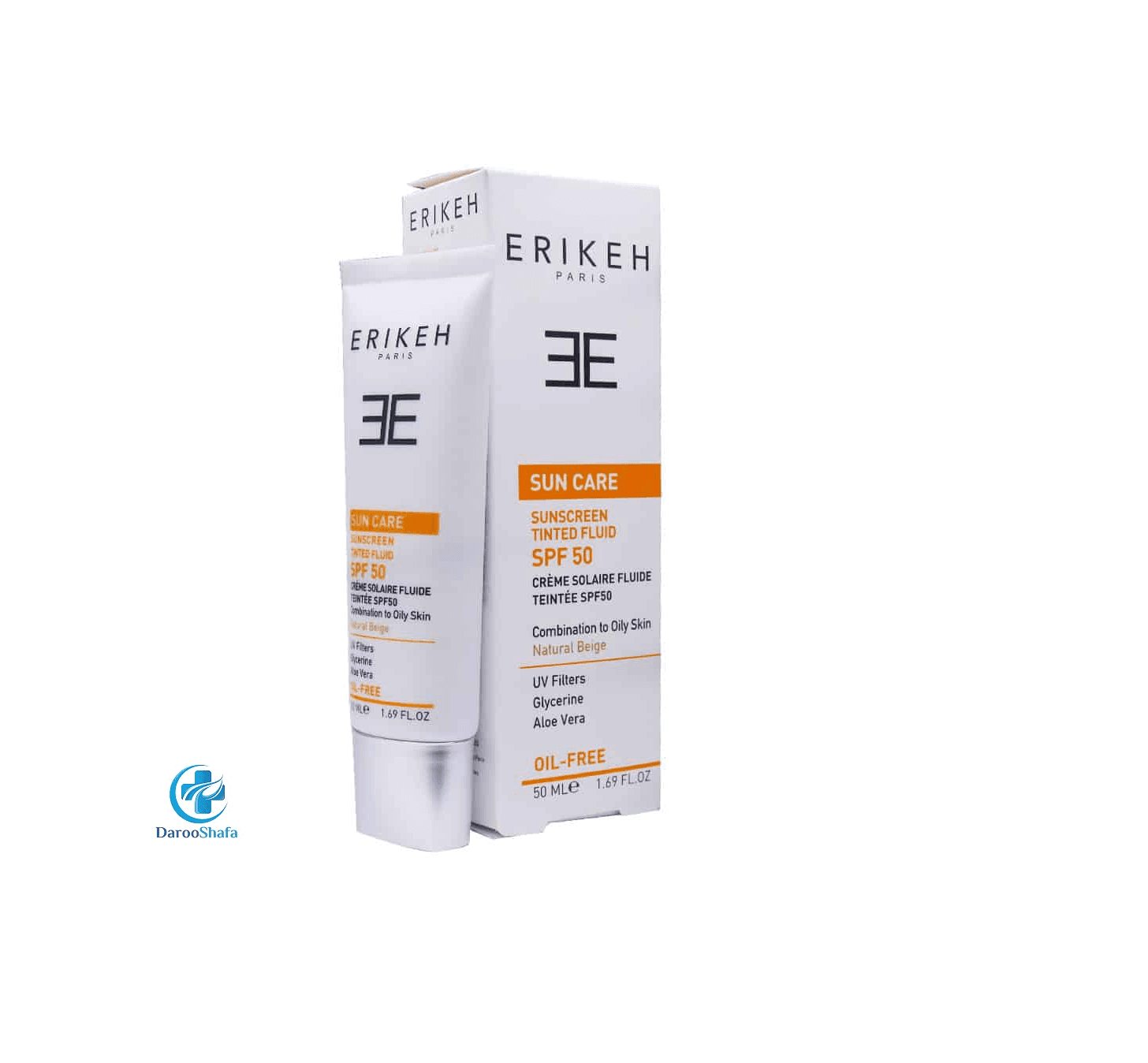 ضد آفتاب بژ طبیعی و فاقد چربی SPF 50 اریکه