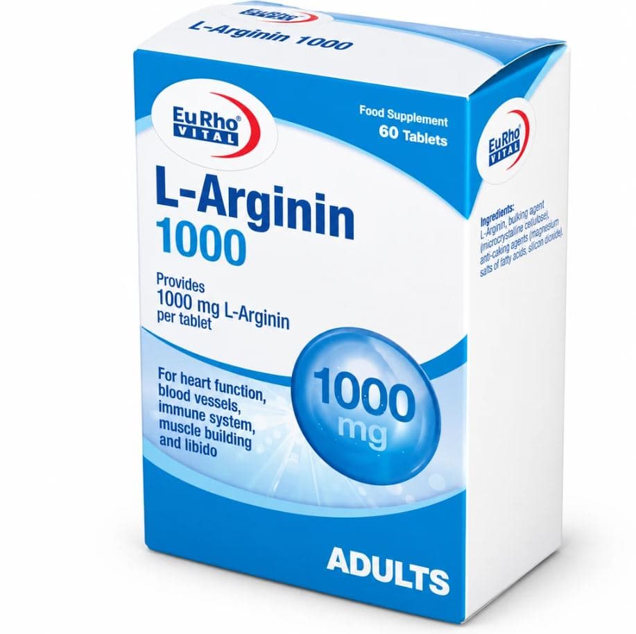 قرص ال آرژنین 1000 میلی گرم یوروویتال 60 عددی — تصویر ۸