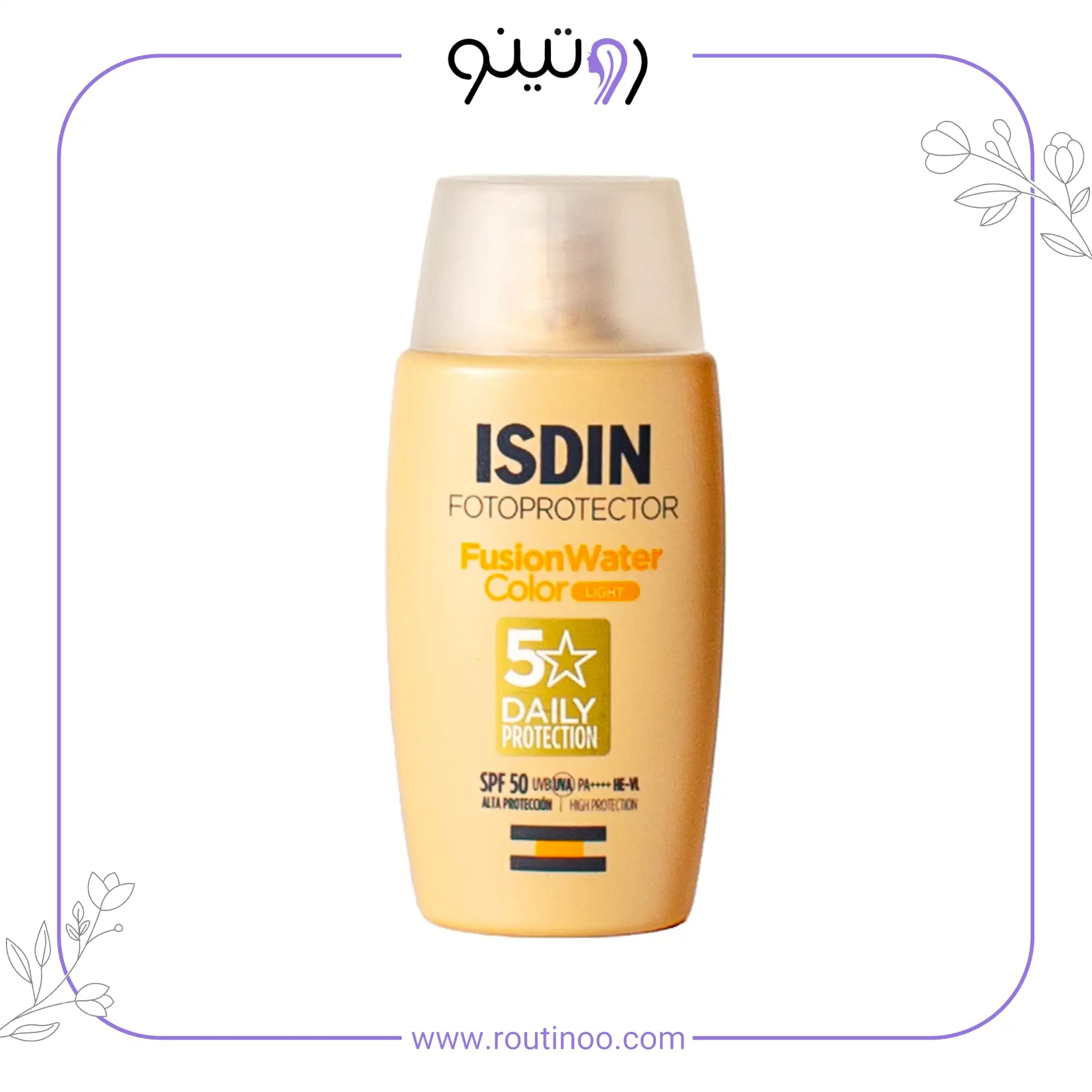 کرم ضد آفتاب ایزدین فیوژن واتر رنگ روشن SPF50