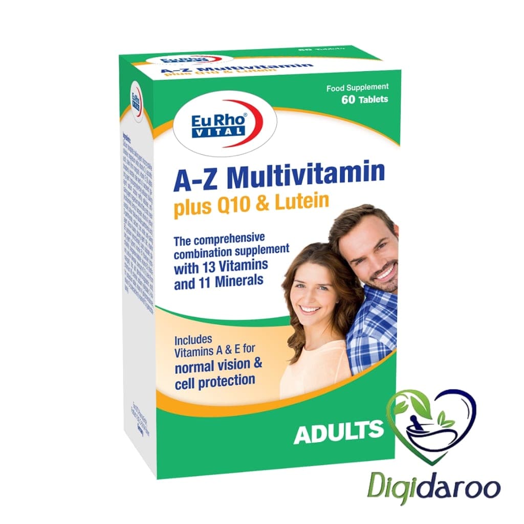 قرص A-Z مولتى‌ ویتامین پلاس کیوتن و لوتئین یوروویتال 60 عددی