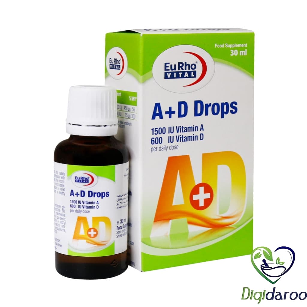قطره خوراکی آ+د یوروویتال 30 میلی لیتری — تصویر ۲