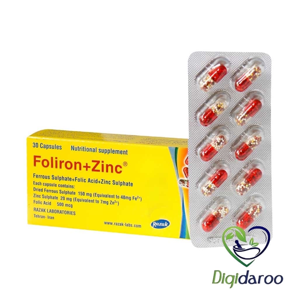 کپسول فولایرون و زینک رازک 30 عددی — تصویر ۹
