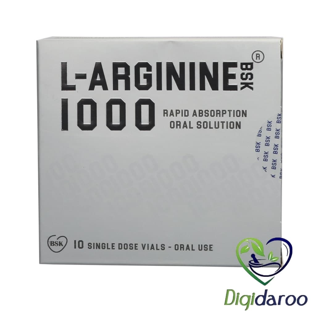 ویال خوراکی ال آرژینین 1000 میلی گرم بی اس کی 10 عددی