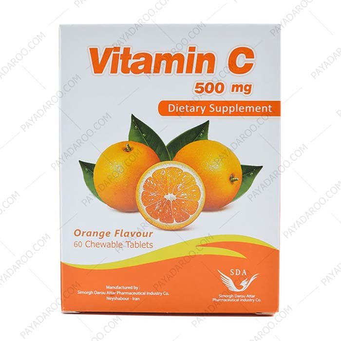 قرص جویدنی ویتامین سی 500 میلی گرم سیمرغ دارو عطار 60 عددی — تصویر ۸
