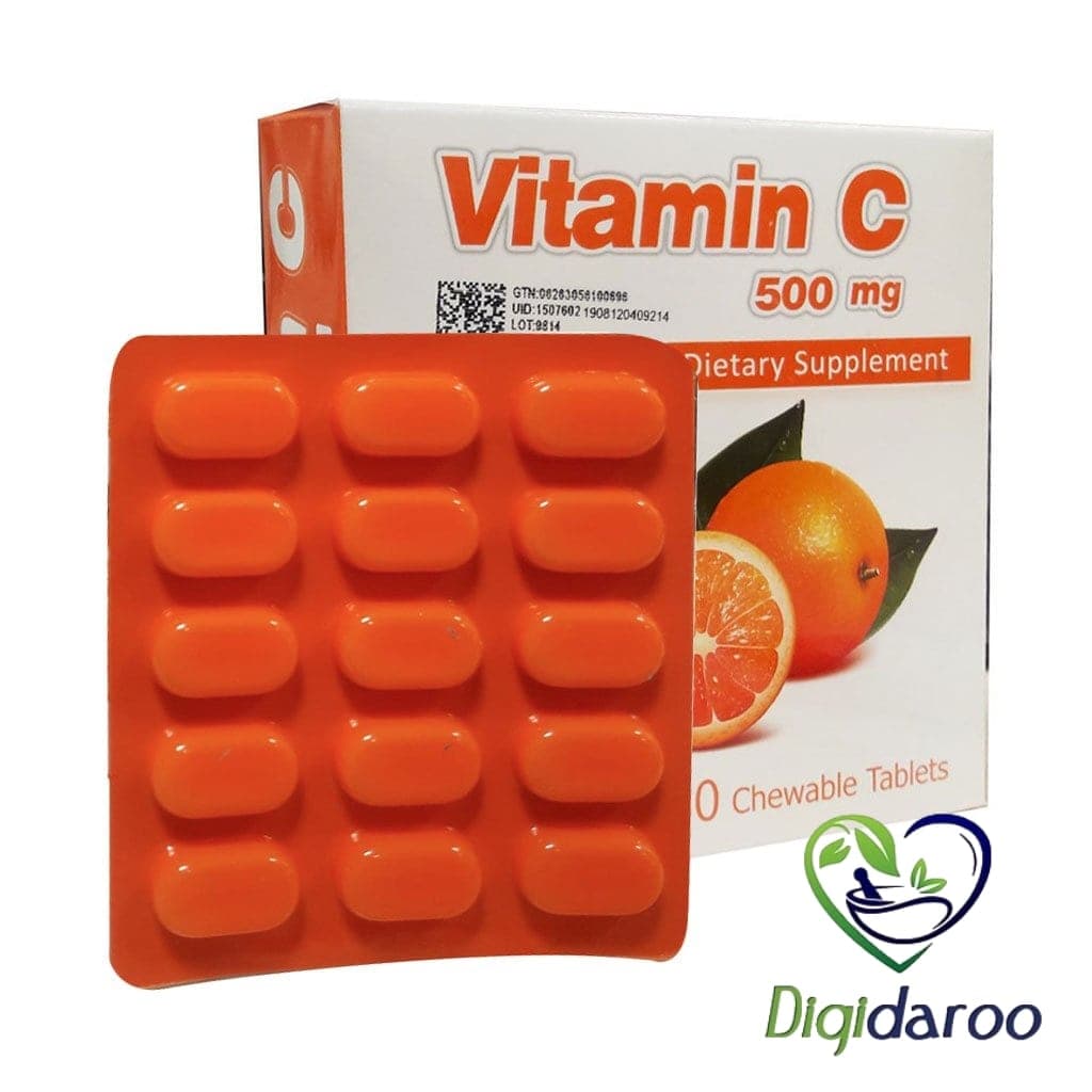 قرص جویدنی ویتامین سی 500 میلی گرم سیمرغ دارو عطار 60 عددی — تصویر ۳